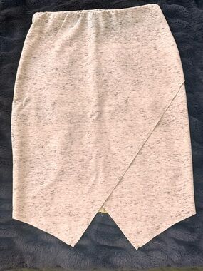 Bar III Light Heather Gray Asymmetrical Wrap Skirt